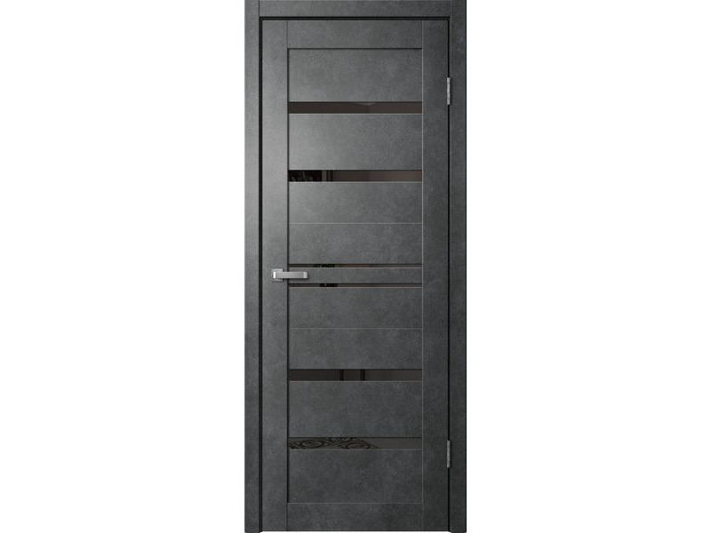 Изображение товара Полотно дверное ПО экошпон модель-104 Лофт темный стекло зеркальное 800 в Миди Лтд