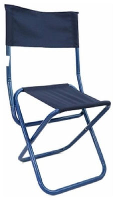 Стул туристический СЛЕДОПЫТ складной большой со спинкой 420х490х940мм труба сталь 25х1мм цвет тёмно  - фото в Миди Лтд Изображение товара Стул туристический СЛЕДОПЫТ складной большой со спинкой 420х490х940мм труба сталь 25х1мм цвет тёмно  в Миди Лтд