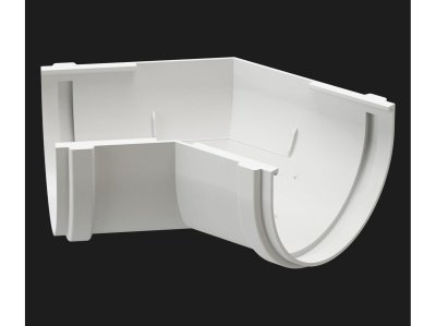 Элемент угловой желоба 135 DOCKE Premium пломбир универсальный диаметр 120 мм - фото в Миди Лтд Изображение товара Элемент угловой желоба 135 DOCKE Premium пломбир универсальный диаметр 120 мм в Миди Лтд