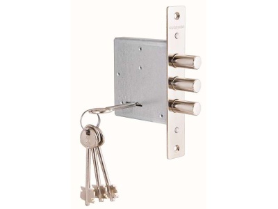 Изображение товара Замок врезной 3В 10.01без отв планки Сувальдный  4 ключа в Миди Лтд