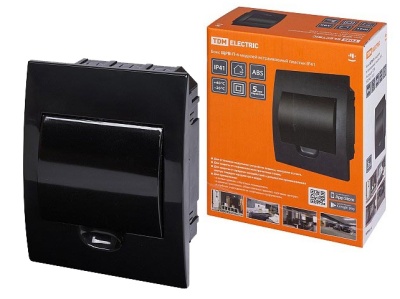 Бокс ЩРВ-П-6 модулей встраиваемый пластик IP41 антрацит TDM - фото в Миди Лтд Изображение товара Бокс ЩРВ-П-6 модулей встраиваемый пластик IP41 антрацит TDM в Миди Лтд