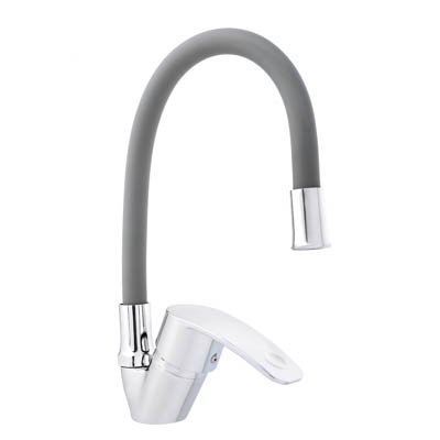 Смеситель для кухни СоюзКран силиконовый излив керам картридж 35мм серый цинк SK01-C113 - фото в Миди Лтд Изображение товара Смеситель для кухни СоюзКран силиконовый излив керам картридж 35мм серый цинк SK01-C113 в Миди Лтд