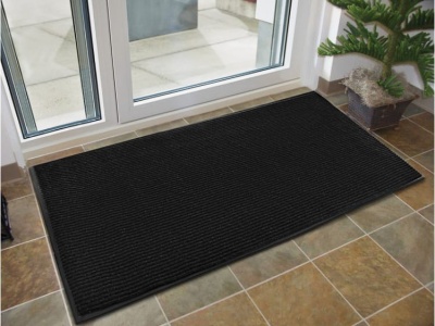 Изображение товара Коврик влаговпитывающий ребристый Стандарт черный (1,2*1,80м) в Миди Лтд