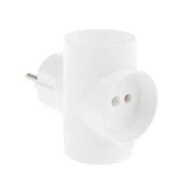 Тройник TOKER 3Т 6А белый - фото в Миди Лтд Изображение товара Тройник TOKER 3Т 6А белый в Миди Лтд