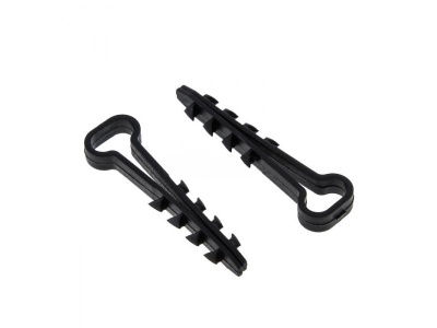 Изображение товара Дюбель-хомут 5х10мм нейлон черный, прямоугольный (100шт/уп) в Миди Лтд