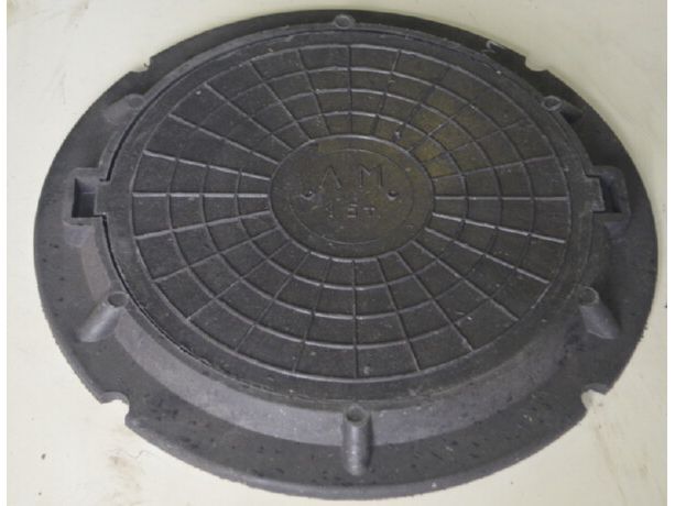 Изображение товара Люк Полимерно песчаный тип ЛМ(А15) черный (d крышки 576мм внешний d 750мм нагрузка до 1,5т) в Миди Лтд