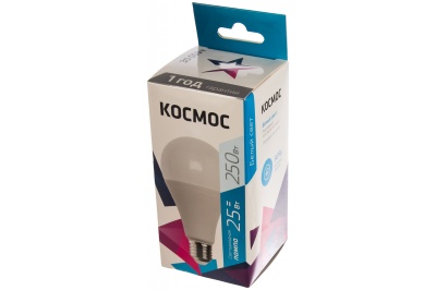 Лампа светодиодная Космос 25W Е27 А65 4500К 220В - фото в Миди Лтд Изображение товара Лампа светодиодная Космос 25W Е27 А65 4500К 220В в Миди Лтд