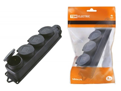Розетка 4-местная с заглушками каучук 2P+РЕ 16А 250В IP44 TDM - фото в Миди Лтд Изображение товара Розетка 4-местная с заглушками каучук 2P+РЕ 16А 250В IP44 TDM в Миди Лтд