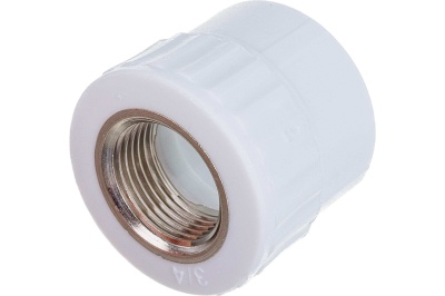 Муфта РРR 20*3/4 внутренняя резьба Valfex (25шт/уп) - фото в Миди Лтд Изображение товара Муфта РРR 20*3/4 внутренняя резьба Valfex (25шт/уп) в Миди Лтд