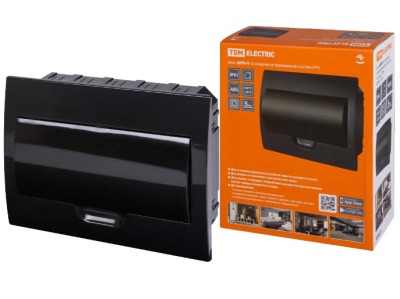 Бокс ЩРВ-П-12 модулей встраиваемый пластик IP41 антрацит TDM - фото в Миди Лтд Изображение товара Бокс ЩРВ-П-12 модулей встраиваемый пластик IP41 антрацит TDM в Миди Лтд