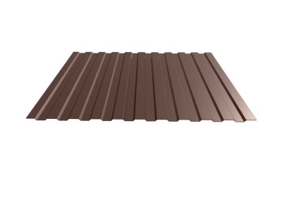 Профнастил С8 0,35х1220х1500 (Ral8017 шоколад) (200шт/пал) - фото в Миди Лтд Изображение товара Профнастил С8 0,35х1220х1500 (Ral8017 шоколад) (200шт/пал) в Миди Лтд