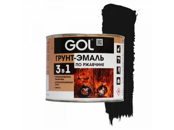 Грунт-эмаль по ржавчине 3в1 GOLexpert черный 1,9кг (6шт/уп; 234шт/пал) - фото в Миди Лтд Изображение товара Грунт-эмаль по ржавчине 3в1 GOLexpert черный 1,9кг (6шт/уп; 234шт/пал) в Миди Лтд