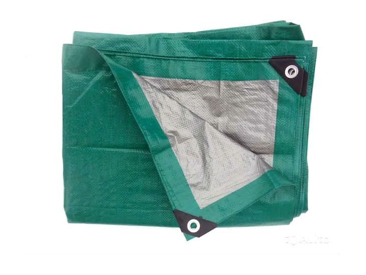 Изображение товара Тент универсальный 8х10м зеленый с люверсами плотность 120г/м2 в Миди Лтд