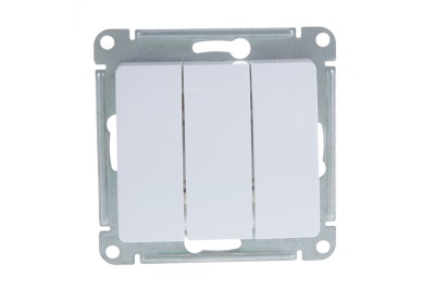 Выключатель 3-кл Schneider Glossa 10А белый - фото в Миди Лтд Изображение товара Выключатель 3-кл Schneider Glossa 10А белый в Миди Лтд