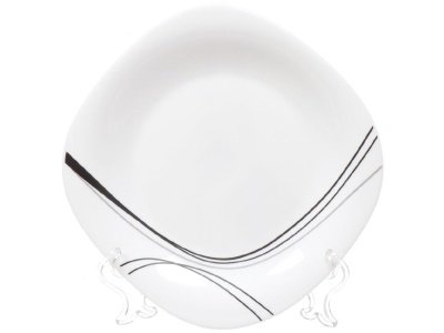 Тарелка десертная стеклокерамика квадратная 19,5см Daniks Токио (6шт/уп) - фото в Миди Лтд Изображение товара Тарелка десертная стеклокерамика квадратная 19,5см Daniks Токио (6шт/уп) в Миди Лтд