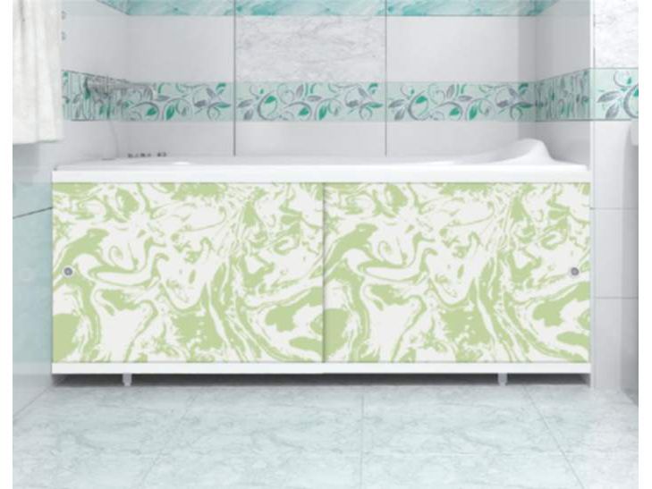 Изображение товара Экран под ванну 1,68м Кварт мрамор зеленый (6шт/уп) в Миди Лтд