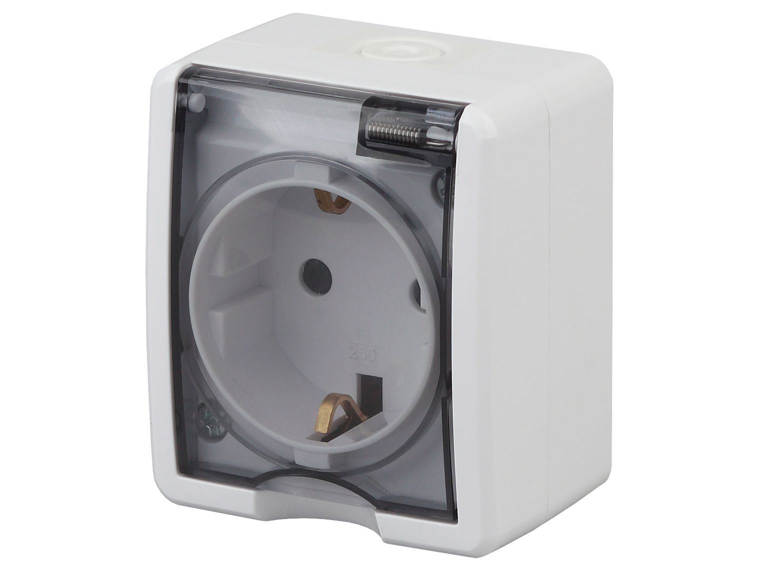 Розетка 1-местная ЭРА б/з штепсельная влагозащищенная открытой установки 16А IP54 - фото в Миди Лтд Изображение товара Розетка 1-местная ЭРА б/з штепсельная влагозащищенная открытой установки 16А IP54 в Миди Лтд