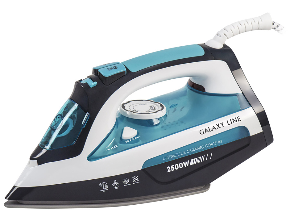 Изображение товара Утюг GALAXY LINE GL 6123 2500Вт керамическое покрытие вертикальное отпаривание/паровой удар  в Миди Лтд