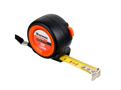 Рулетка  3м*16мм ЕРМАК автостоп ABS пластик (120шт/уп) - фото в Миди Лтд Изображение товара Рулетка  3м*16мм ЕРМАК автостоп ABS пластик (120шт/уп) в Миди Лтд
