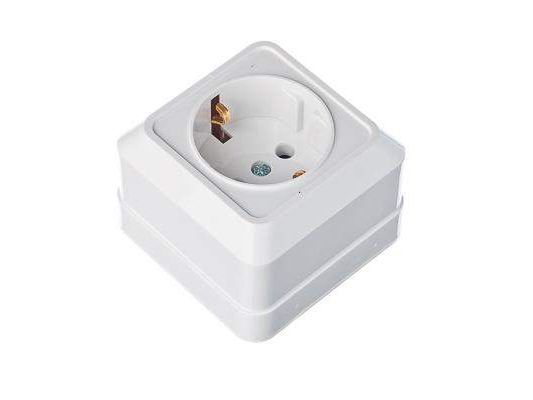 Розетка одноместная с зазем.белая,           ХХ - фото в Миди Лтд Изображение товара Розетка одноместная с зазем.белая,           ХХ в Миди Лтд