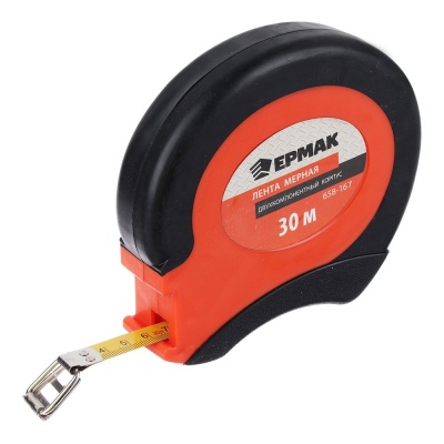 Лента мерная ЕРМАК металл 30м. двукомп.корпус (30шт/кор) - фото в Миди Лтд Изображение товара Лента мерная ЕРМАК металл 30м. двукомп.корпус (30шт/кор) в Миди Лтд