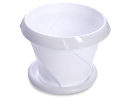 Кашпо ФЛОРИАНА с поддоном d135 0.7л белое (30шт/уп) - фото в Миди Лтд Изображение товара Кашпо ФЛОРИАНА с поддоном d135 0.7л белое (30шт/уп) в Миди Лтд