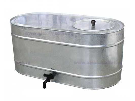 Изображение товара Бак оцинкованный овальный с краном 55л в Миди Лтд