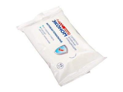 Изображение товара Салфетки влажные СМАРТ ЭКОНОМ антибактериальные, универсальные 15шт (108уп/кор) в Миди Лтд