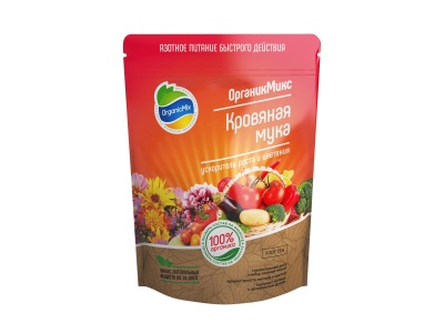 Удобрение Органик микс Кровяная мука 850гр (10шт/уп) - фото в Миди Лтд Изображение товара Удобрение Органик микс Кровяная мука 850гр (10шт/уп) в Миди Лтд