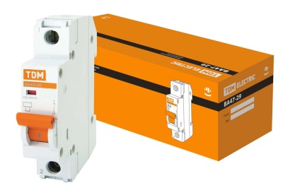 Автоматический выключатель ВА47-29 1Р 32А 4,5кА х-ка С TDM - фото в Миди Лтд Изображение товара Автоматический выключатель ВА47-29 1Р 32А 4,5кА х-ка С TDM в Миди Лтд