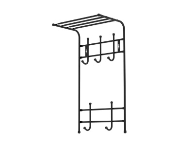Изображение товара Вешалка настенная NIKA 400х710х270 черная в Миди Лтд