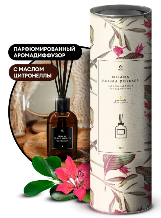 Изображение товара Аромадиффузор парфюмированный Milana green stalk 100мл (6шт/уп) в Миди Лтд