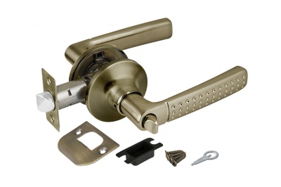 Замок ручка Бронза с фиксатором 6026 АВ-В - фото в Миди Лтд Изображение товара Замок ручка Бронза с фиксатором 6026 АВ-В в Миди Лтд