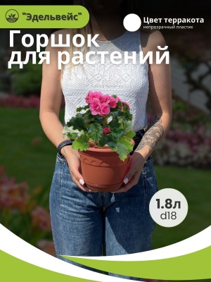 Изображение товара Горшок КОЛЫВАНЬ с поддном d18см 1,8л терракот (28шт/уп) в Миди Лтд