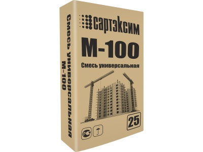 Смесь цементно-песчаная САРТЭКСИМ  М-100 25кг  (48шт/пал) - фото в Миди Лтд Изображение товара Смесь цементно-песчаная САРТЭКСИМ  М-100 25кг  (48шт/пал) в Миди Лтд