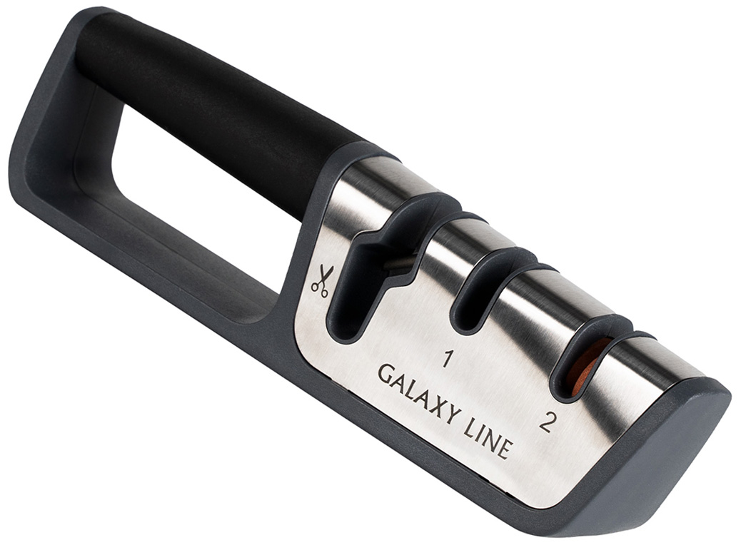 Изображение товара Механическая точилка для ножей и ножниц GALAXY LINE GL 9014 2 этапа обработки в Миди Лтд