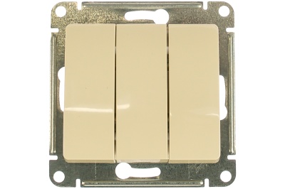 Изображение товара Выключатель 3-кл Schneider Glossa 10А бежевый в Миди Лтд