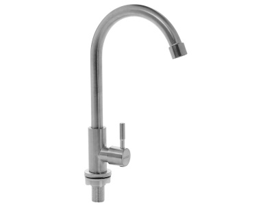 Кран для холодной воды СоюзКран керам. картридж 25мм нерж сталь  - фото в Миди Лтд Изображение товара Кран для холодной воды СоюзКран керам. картридж 25мм нерж сталь  в Миди Лтд