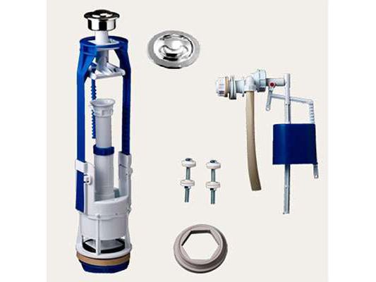 Изображение товара Арматура для бачка кнопочная/много уровневая/боковой подвод/метал кнопка (20шт) в Миди Лтд