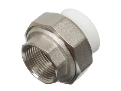 Муфта разъемная PPR 40*1 1/2 внутренняя резьба Valfex (40шт/уп) - фото в Миди Лтд Изображение товара Муфта разъемная PPR 40*1 1/2 внутренняя резьба Valfex (40шт/уп) в Миди Лтд