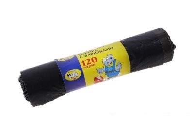 Изображение товара Мешки для мусора 120л, 10шт с завязками (30шт/кор) в Миди Лтд
