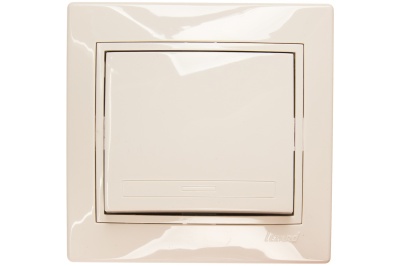 Выключатель 1-кл бел LEZARD Мира с белой вставкой - фото в Миди Лтд Изображение товара Выключатель 1-кл бел LEZARD Мира с белой вставкой в Миди Лтд