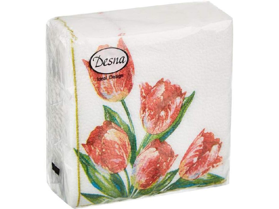 Салфетки бумажные DesnaDesing 25*25 40шт - фото в Миди Лтд Изображение товара Салфетки бумажные DesnaDesing 25*25 40шт в Миди Лтд