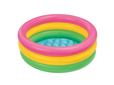 Бассейн надувной детский Радуга INTEX надувное дно рем комплект 61*22см 34л 57107 (12шт/кор) - фото в Миди Лтд Изображение товара Бассейн надувной детский Радуга INTEX надувное дно рем комплект 61*22см 34л 57107 (12шт/кор) в Миди Лтд