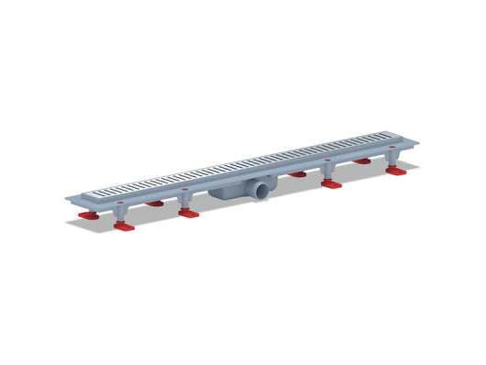 Изображение товара Трап линейный пластик. 40мм 850*62 глянцевая нержавеющая решетка Бимс TL1485G в Миди Лтд