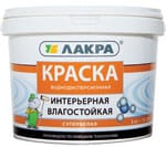 Изображение товара Краска интерьерная ЛАКРА влагостойкая супербелая 3кг (6шт/уп; 144шт/пал) в Миди Лтд