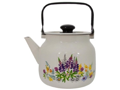 Изображение товара Чайник эмаль жемчужная 3,5л Люпины С-2713П2/4Жм (4шт/уп) в Миди Лтд