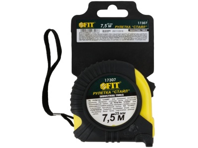Рулетка  7,5м*25мм ПРОФИ Стаил прорезиненный корпус (10шт/уп) - фото в Миди Лтд Изображение товара Рулетка  7,5м*25мм ПРОФИ Стаил прорезиненный корпус (10шт/уп) в Миди Лтд
