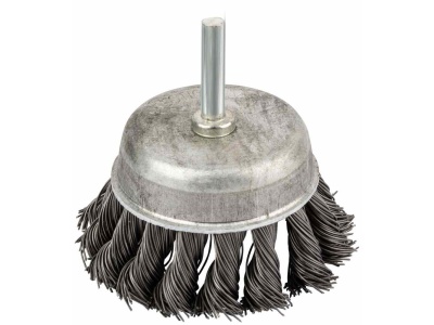 Корщетка чашечная со шпилькой стальная витая проволока 65мм - фото в Миди Лтд Изображение товара Корщетка чашечная со шпилькой стальная витая проволока 65мм в Миди Лтд