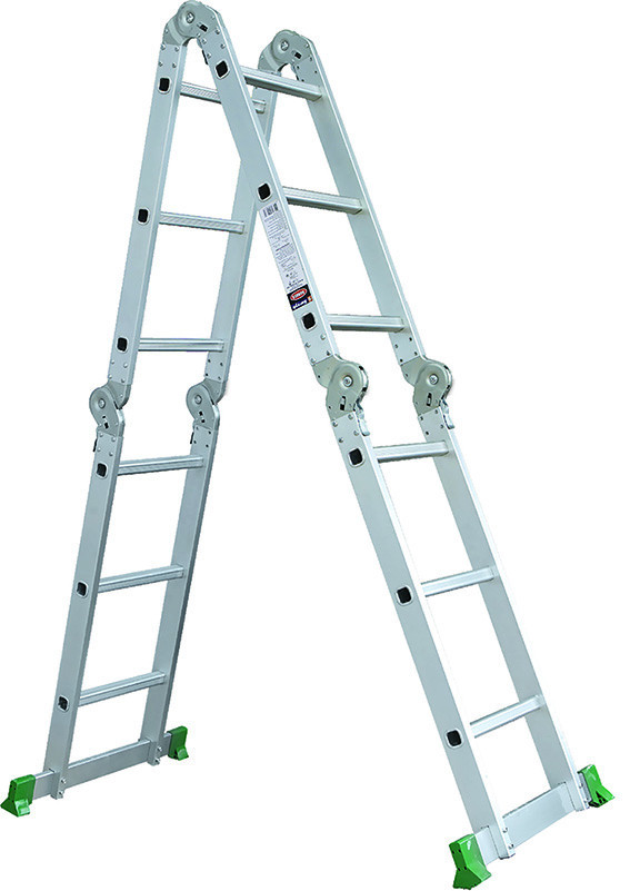 Лестница алюминиевая-трансформер 4*5 - фото в Миди Лтд Изображение товара Лестница алюминиевая-трансформер 4*5 в Миди Лтд
